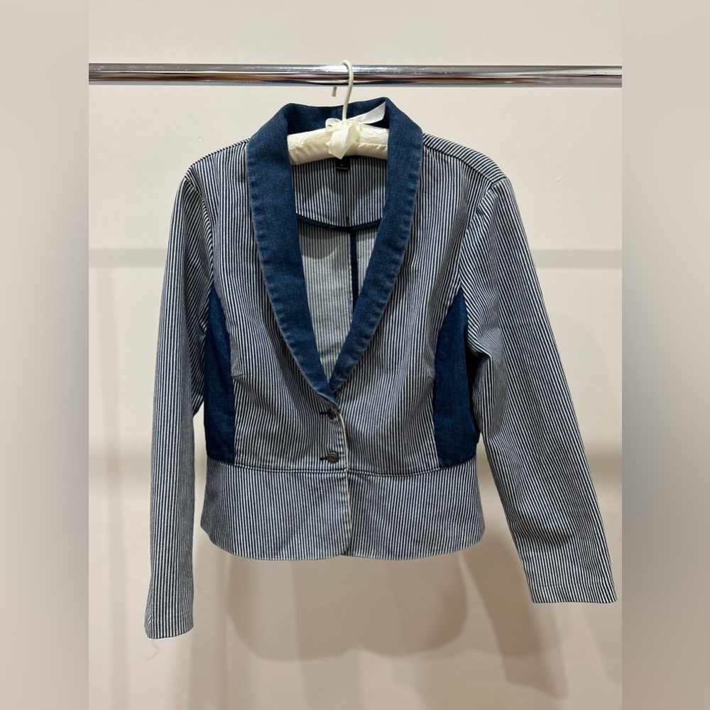 Striped Navy Women's Jacket